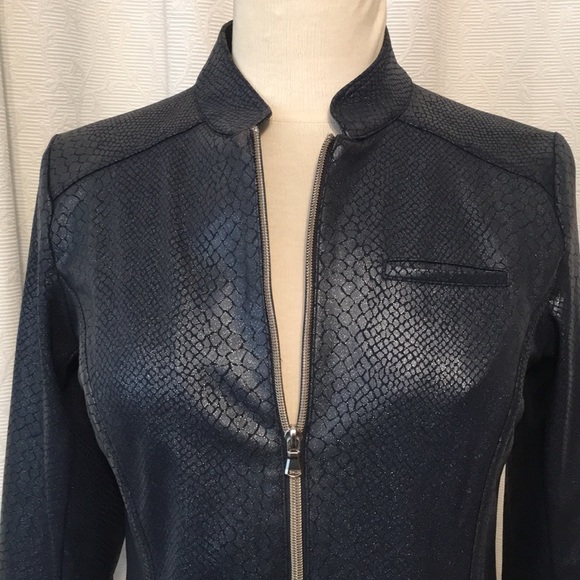 Chico's Jackets & Blazers - Chico’s Dark Blue Snake Print Jacket. New